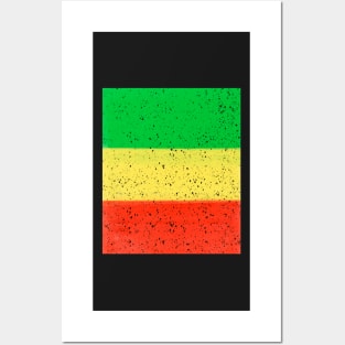 Rastafari reggae - Jamaica Rasta colours Colors distressed pattern Posters and Art